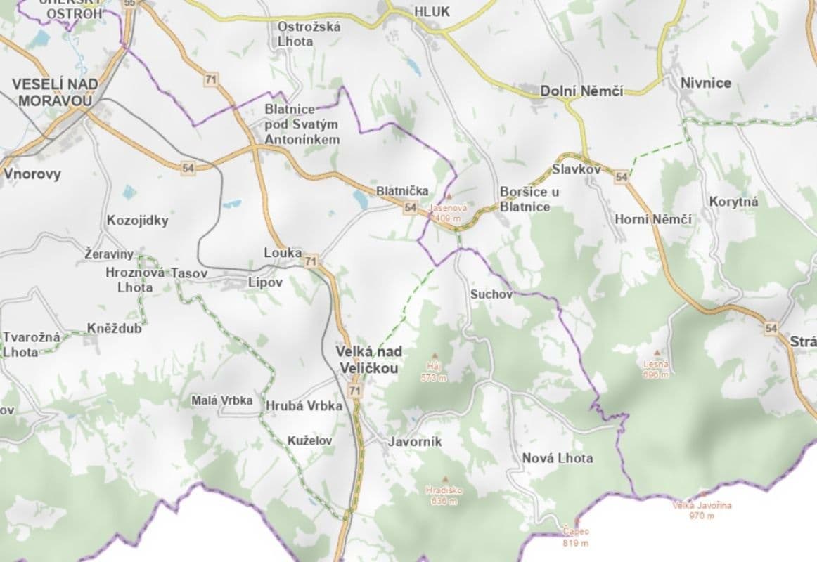 plot for sale, 1,510 m², Javorník, Jihomoravský Region plot for sale, 1,510 m², Javorník, Jihomoravský Region