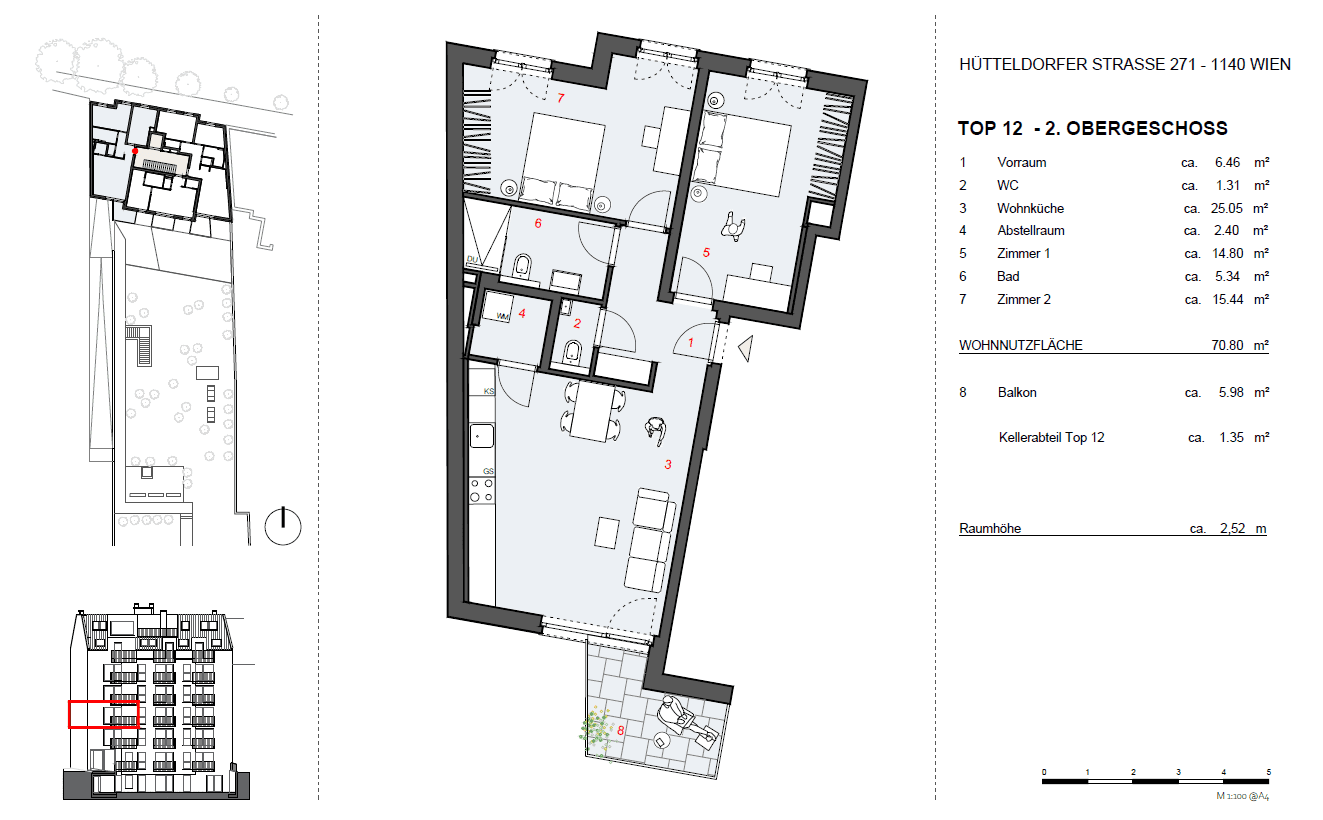 3 bedroom flat to rent, 71 m², Hütteldorfer Straße 269-271, Wien, Vienna 3 bedroom flat to rent, 71 m², Hütteldorfer Straße 269-271, Wien, Vienna