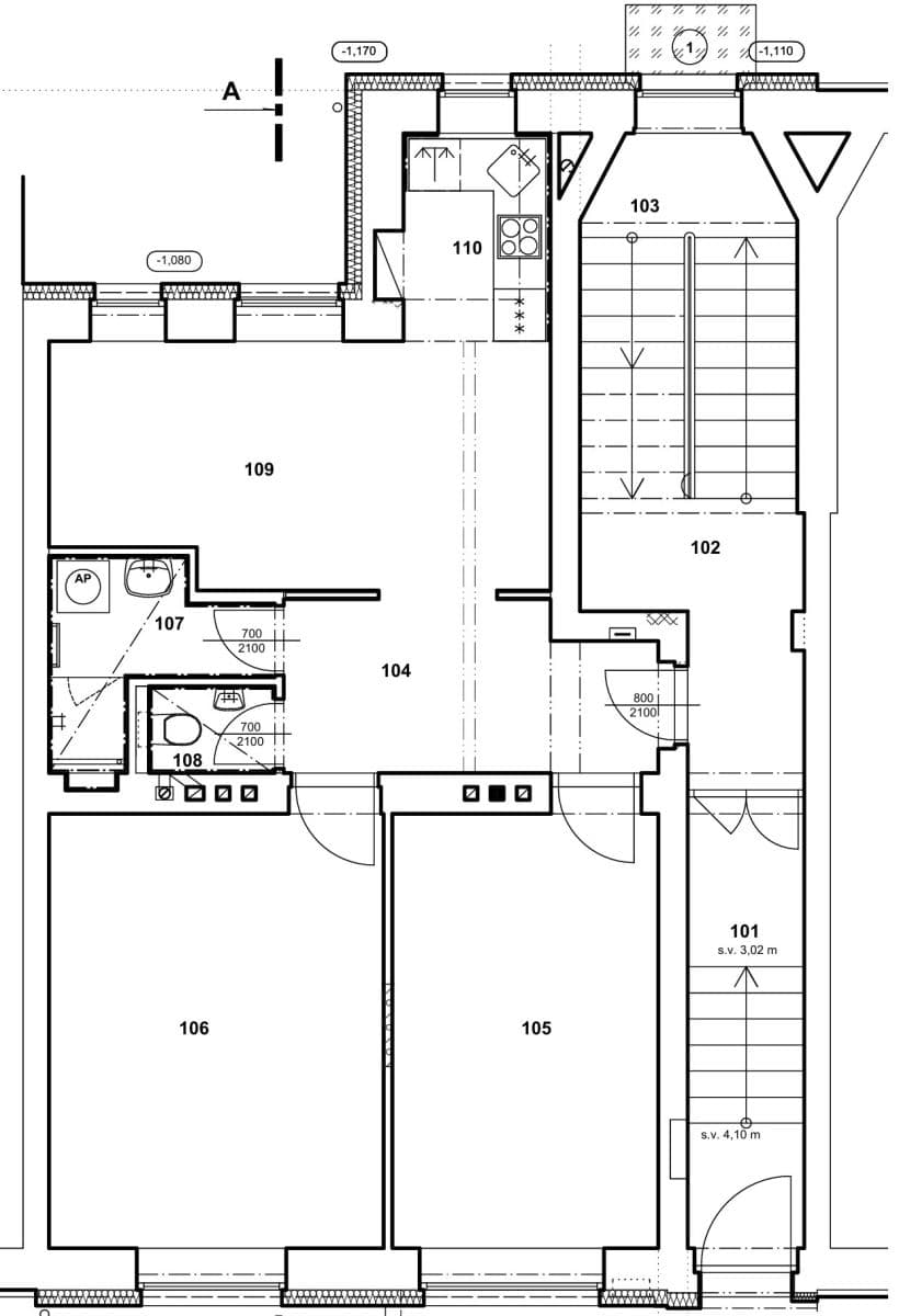 2 bedroom with open-plan kitchen flat to rent, 68 m², Politických vězňů, Plzeň, Plzeňský Region 2 bedroom with open-plan kitchen flat to rent, 68 m², Politických vězňů, Plzeň, Plzeňský Region