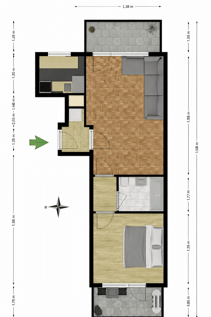 2 bedroom flat to rent, 57 m², München, Bavaria 2 bedroom flat to rent, 57 m², München, Bavaria
