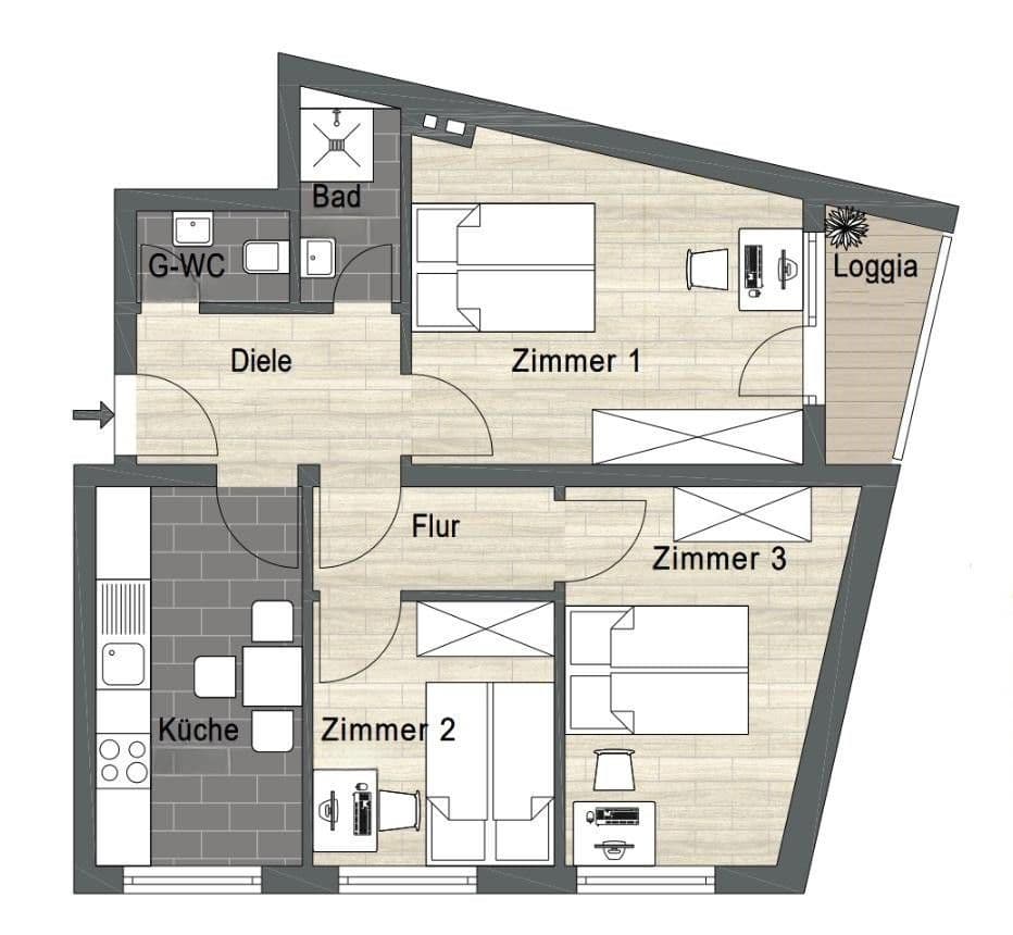 flat to rent, 62 m², Spichernstraße 60, Düsseldorf, North Rhine-Westphalia flat to rent, 62 m², Spichernstraße 60, Düsseldorf, North Rhine-Westphalia