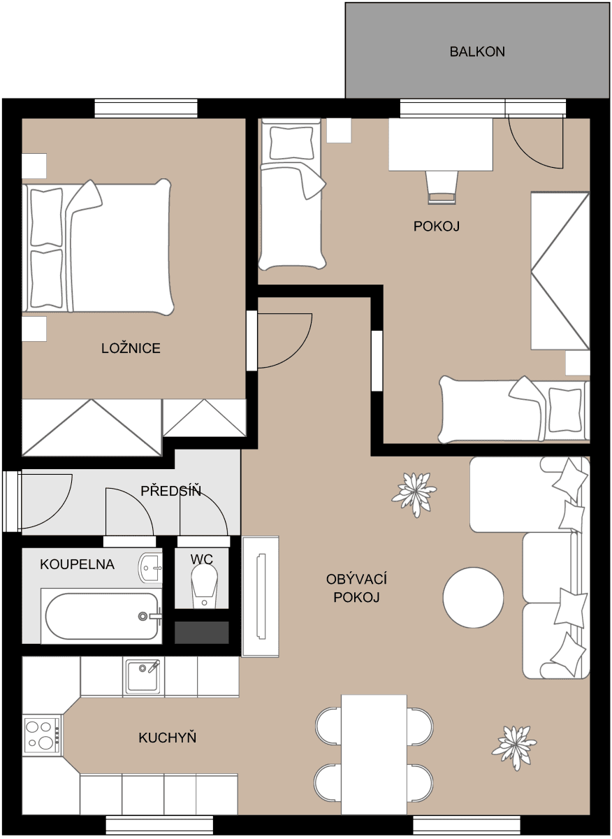 2 bedroom with open-plan kitchen flat for sale, 70 m², U Stadionu, Chrudim, Pardubický Region 2 bedroom with open-plan kitchen flat for sale, 70 m², U Stadionu, Chrudim, Pardubický Region