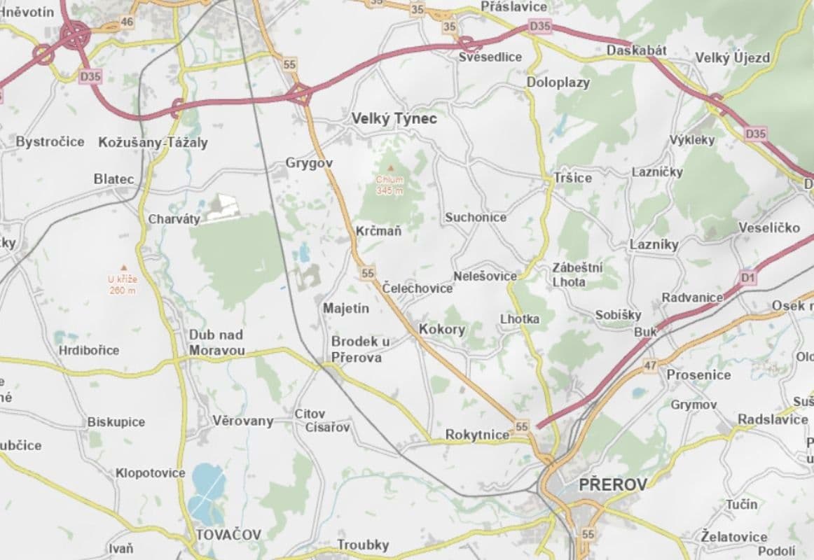 plot for sale, 3,728 m², Majetín, Olomoucký Region plot for sale, 3,728 m², Majetín, Olomoucký Region