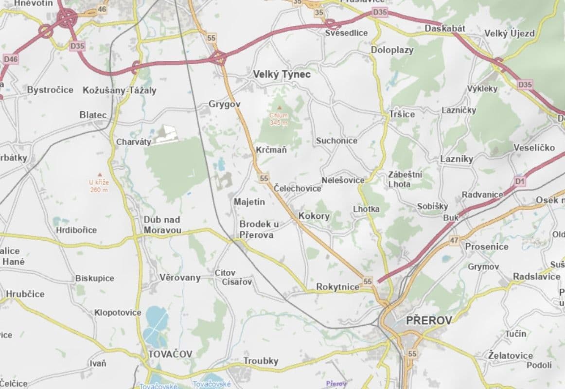 plot for sale, 5,044 m², Majetín, Olomoucký Region plot for sale, 5,044 m², Majetín, Olomoucký Region