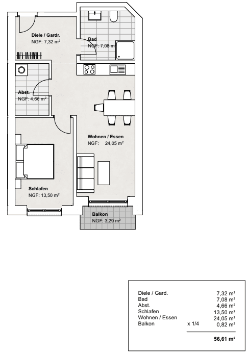 2 bedroom flat to rent, 57 m², Am Brüggeberge 14, Wolfenbüttel, Lower Saxony 2 bedroom flat to rent, 57 m², Am Brüggeberge 14, Wolfenbüttel, Lower Saxony