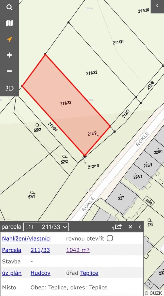 plot for sale, 1,088 m², Teplice, Ústecký Region plot for sale, 1,088 m², Teplice, Ústecký Region