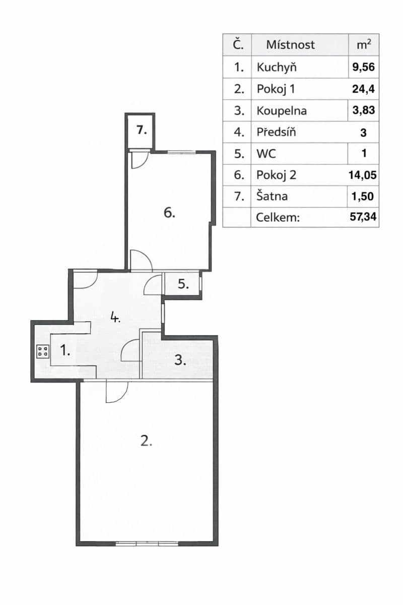2 bedroom flat for sale, 61 m², Heřmanova, Prague, Prague 2 bedroom flat for sale, 61 m², Heřmanova, Prague, Prague