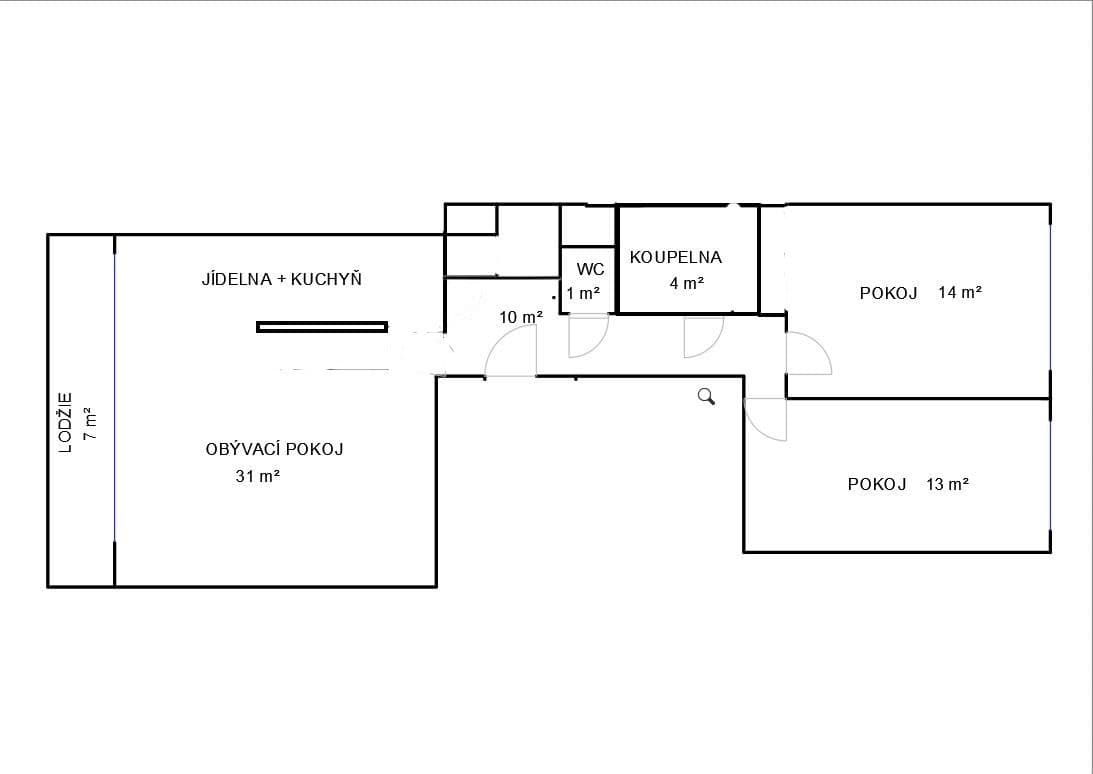 2 bedroom with open-plan kitchen flat for sale, 75 m², Jeseniova, Prague, Prague 2 bedroom with open-plan kitchen flat for sale, 75 m², Jeseniova, Prague, Prague