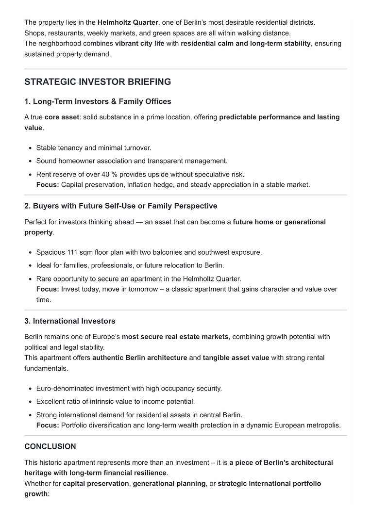 3 bedroom flat for sale, 112 m², Wichertstr. 69, Berlin, Berlin 3 bedroom flat for sale, 112 m², Wichertstr. 69, Berlin, Berlin