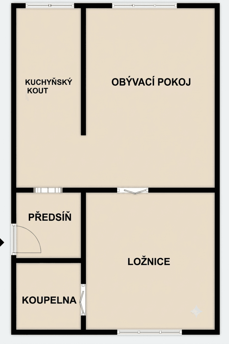 1 bedroom with open-plan kitchen flat to rent, 50 m², Ve Struhách, Prague, Prague 1 bedroom with open-plan kitchen flat to rent, 50 m², Ve Struhách, Prague, Prague