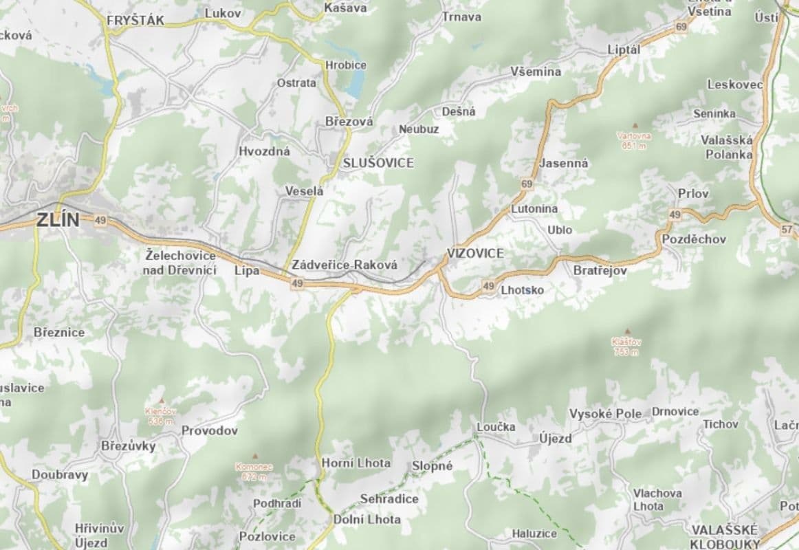 plot for sale, 3,459 m², Bratřejov, Zlínský Region plot for sale, 3,459 m², Bratřejov, Zlínský Region