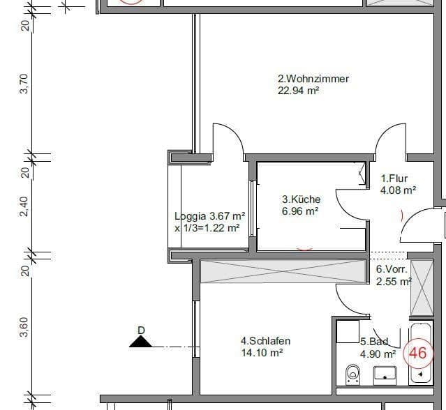 2 bedroom flat to rent, 58 m², Heiglhofstraße 86, München, Bavaria 2 bedroom flat to rent, 58 m², Heiglhofstraße 86, München, Bavaria