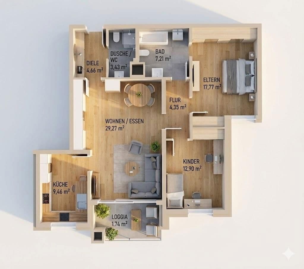 3 bedroom flat to rent, 91 m², Siegen, North Rhine-Westphalia 3 bedroom flat to rent, 91 m², Siegen, North Rhine-Westphalia