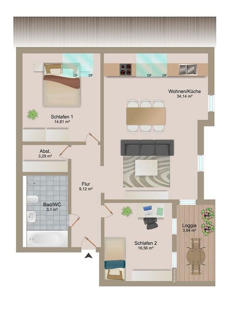 3 bedroom flat to rent, 91 m², Kieselbronn, Baden-Württemberg 3 bedroom flat to rent, 91 m², Kieselbronn, Baden-Württemberg