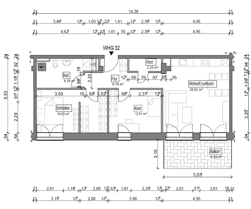 3 bedroom flat to rent, 82 m², Meisterstr. 21, Balingen, Baden-Württemberg 3 bedroom flat to rent, 82 m², Meisterstr. 21, Balingen, Baden-Württemberg