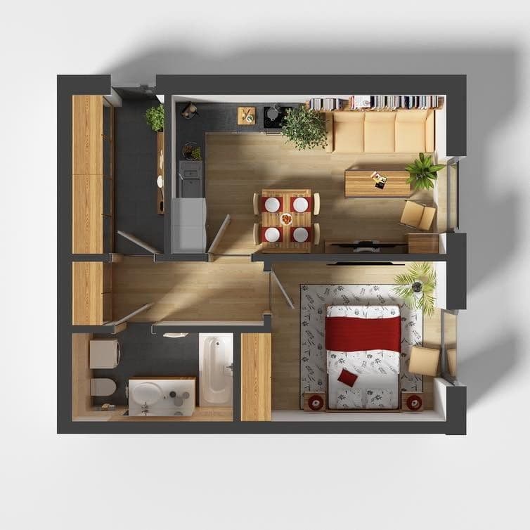 1 bedroom with open-plan kitchen flat to rent, 46 m², Habrová, Blovice, Plzeňský Region 1 bedroom with open-plan kitchen flat to rent, 46 m², Habrová, Blovice, Plzeňský Region