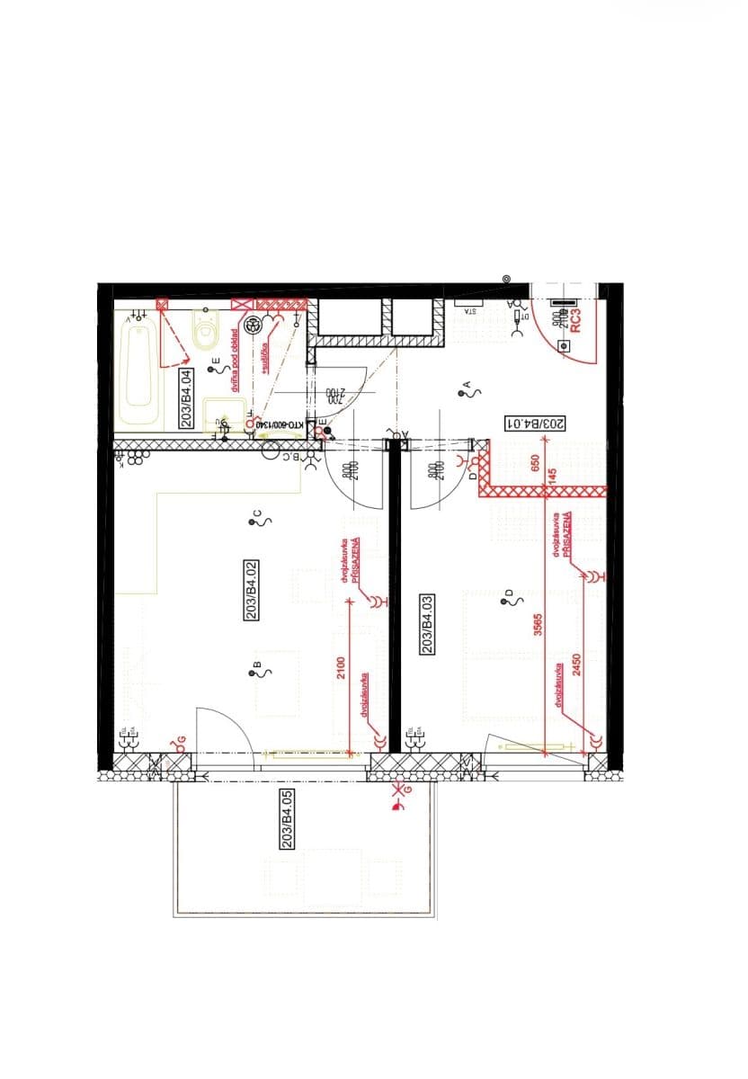 1 bedroom with open-plan kitchen flat to rent, 45 m², Čakovická, Prague, Prague 1 bedroom with open-plan kitchen flat to rent, 45 m², Čakovická, Prague, Prague