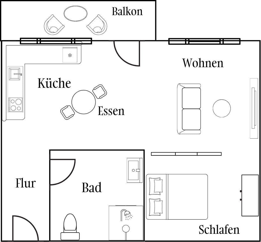 Studio flat to rent, 41 m², Luisenstraße 45, Düsseldorf, North Rhine-Westphalia Studio flat to rent, 41 m², Luisenstraße 45, Düsseldorf, North Rhine-Westphalia