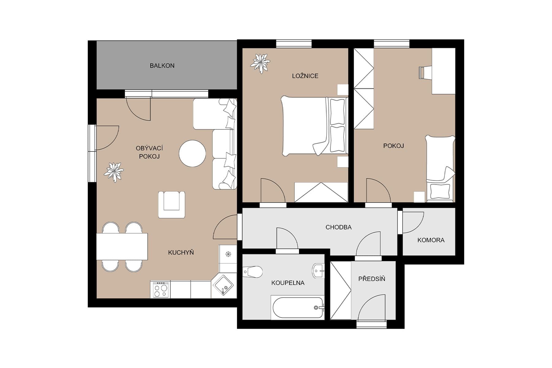 2 bedroom with open-plan kitchen flat for sale, 70 m², Uhlířské Janovice, Středočeský Region 2 bedroom with open-plan kitchen flat for sale, 70 m², Uhlířské Janovice, Středočeský Region