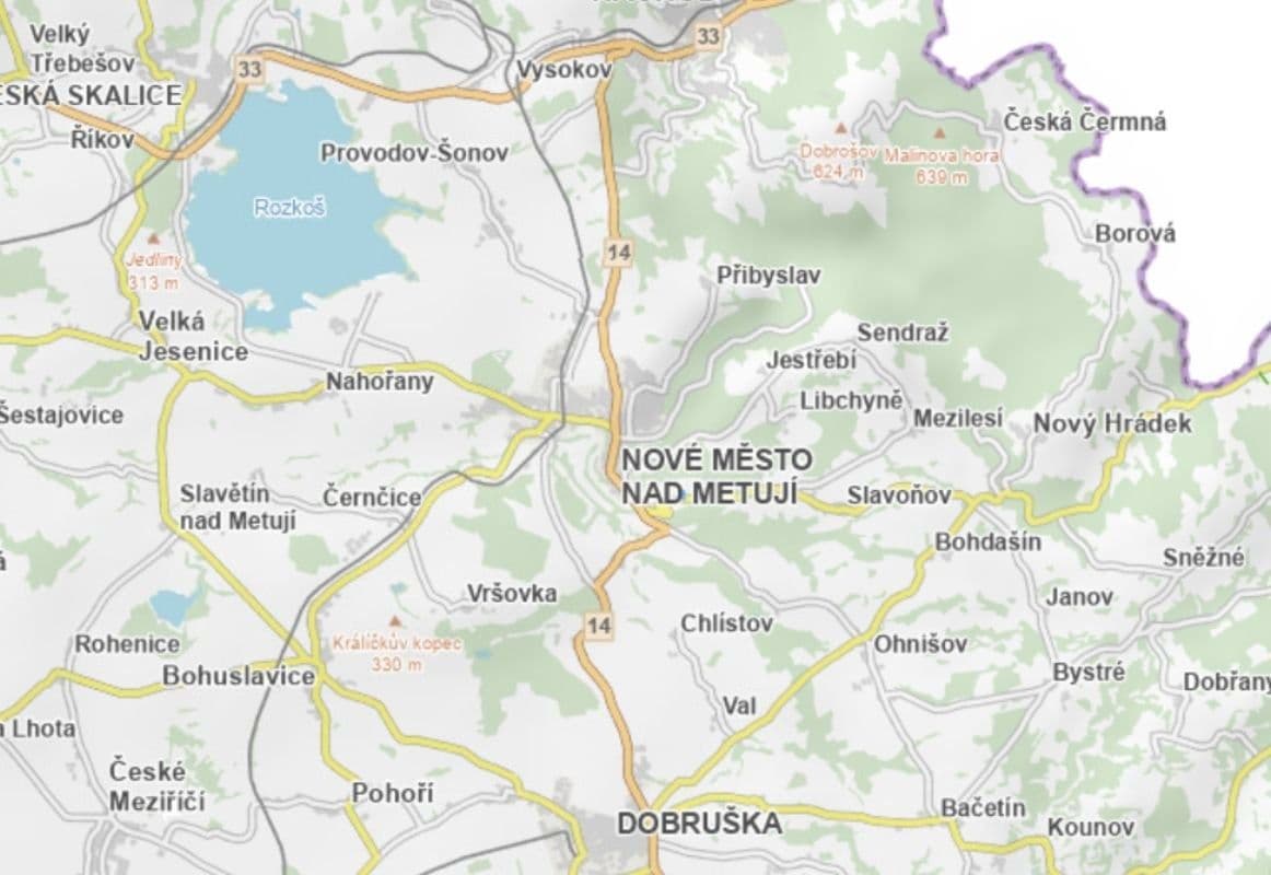 plot for sale, 1,512 m², Nové Město nad Metují, Královéhradecký Region plot for sale, 1,512 m², Nové Město nad Metují, Královéhradecký Region