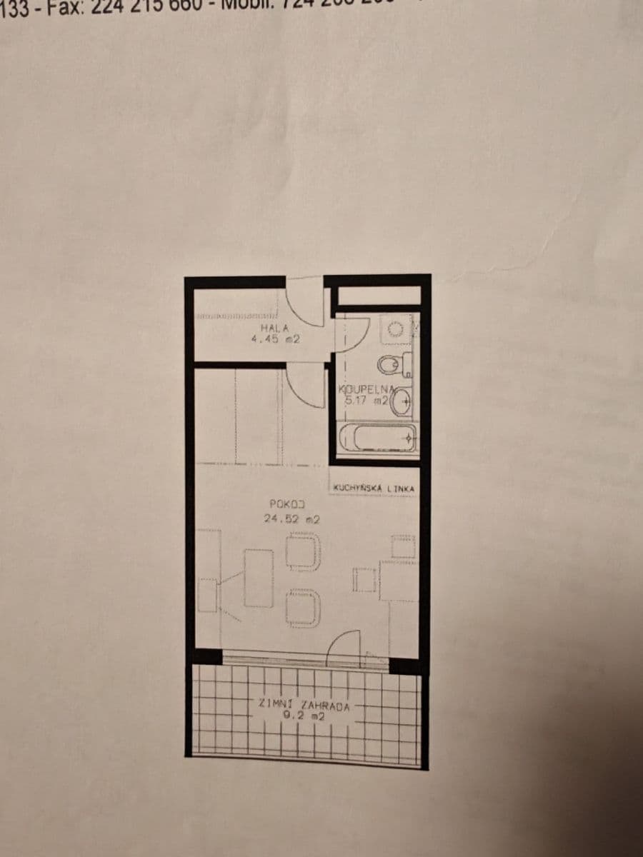 Studio flat for sale, 34 m², Poděbradská, Prague, Prague Studio flat for sale, 34 m², Poděbradská, Prague, Prague