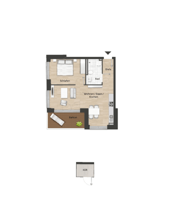 2 bedroom flat to rent, 54 m², Lorenz-Krapp-Straße 22-24, Bamberg, Bavaria 2 bedroom flat to rent, 54 m², Lorenz-Krapp-Straße 22-24, Bamberg, Bavaria