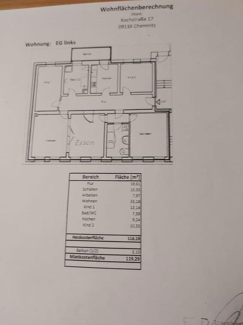 flat to rent, 120 m², Kochstraße 17,, Chemnitz, Saxony flat to rent, 120 m², Kochstraße 17,, Chemnitz, Saxony