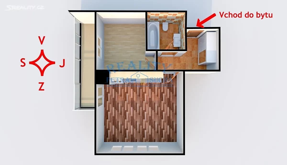 1 bedroom with open-plan kitchen flat for sale, 40 m², Farkašova, Prague, Prague 1 bedroom with open-plan kitchen flat for sale, 40 m², Farkašova, Prague, Prague