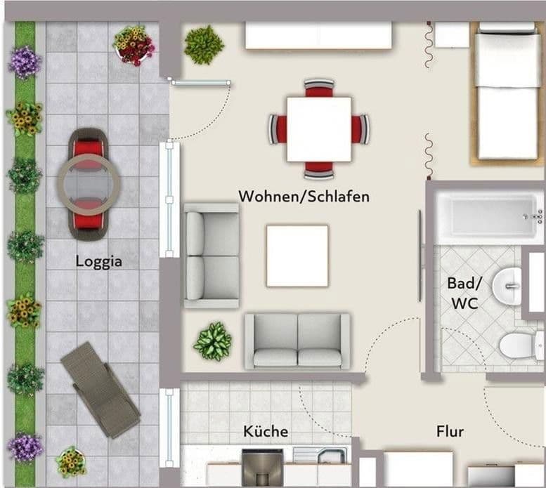 1 bedroom flat for sale, 39 m², Landshut, Bavaria 1 bedroom flat for sale, 39 m², Landshut, Bavaria