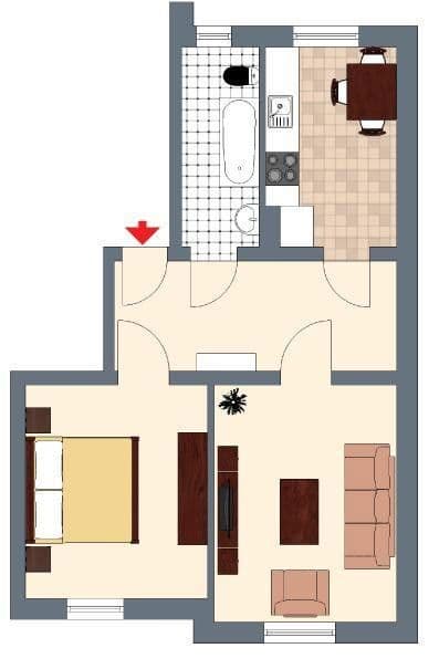 2 bedroom flat to rent, 49 m², Wallstraße 61, Schwerin, Mecklenburg-Vorpommern 2 bedroom flat to rent, 49 m², Wallstraße 61, Schwerin, Mecklenburg-Vorpommern