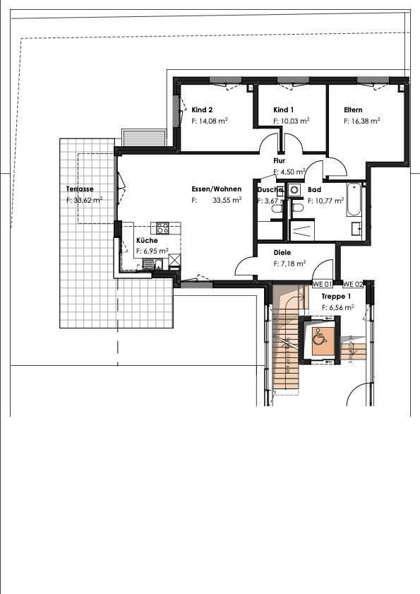 4 bedroom flat to rent, 124 m², Dorfstraße 13a, Germering, Bavaria 4 bedroom flat to rent, 124 m², Dorfstraße 13a, Germering, Bavaria