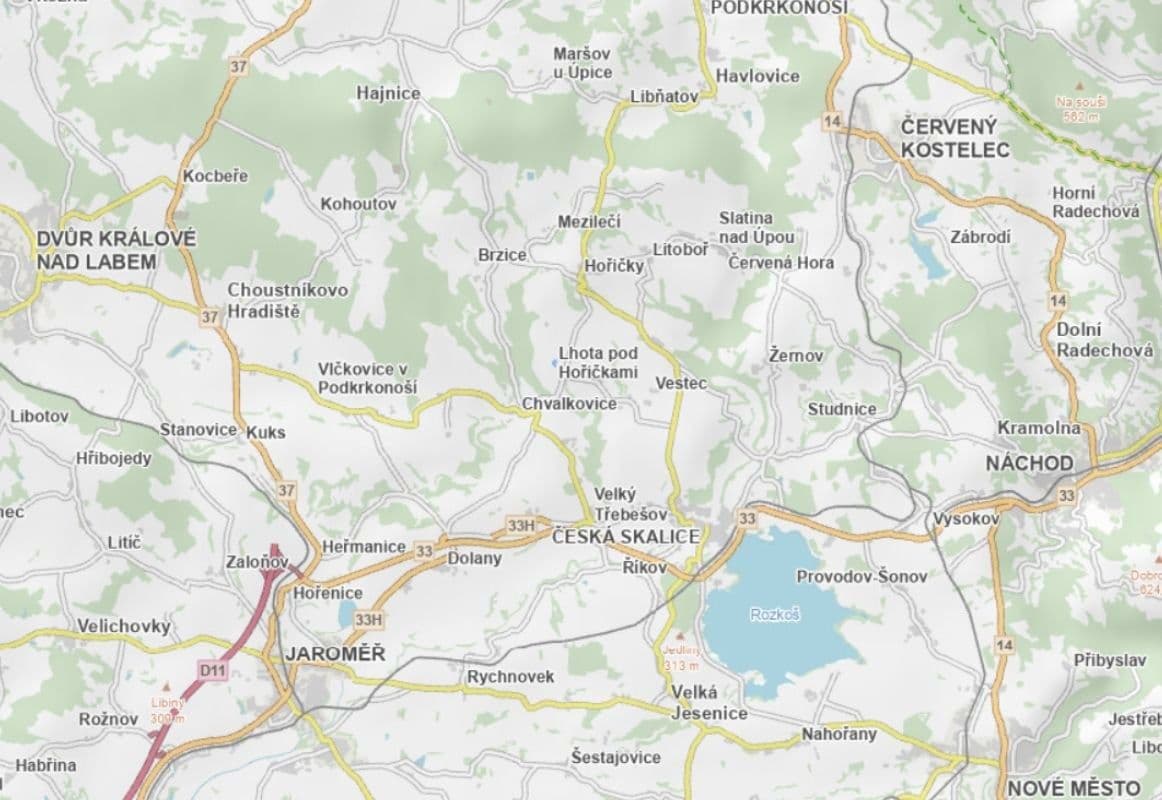 plot for sale, 3,133 m², Lhota pod Hořičkami, Královéhradecký Region plot for sale, 3,133 m², Lhota pod Hořičkami, Královéhradecký Region