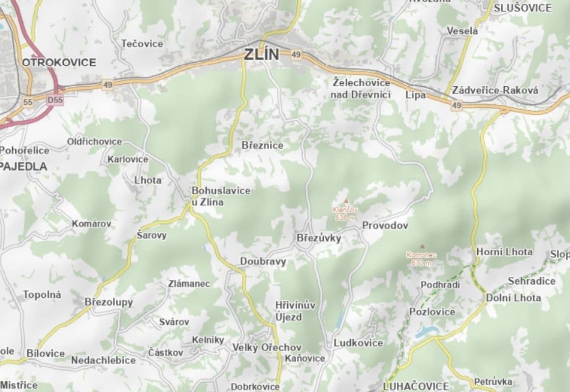 plot for sale, 1,818 m², Doubravy, Zlínský Region plot for sale, 1,818 m², Doubravy, Zlínský Region