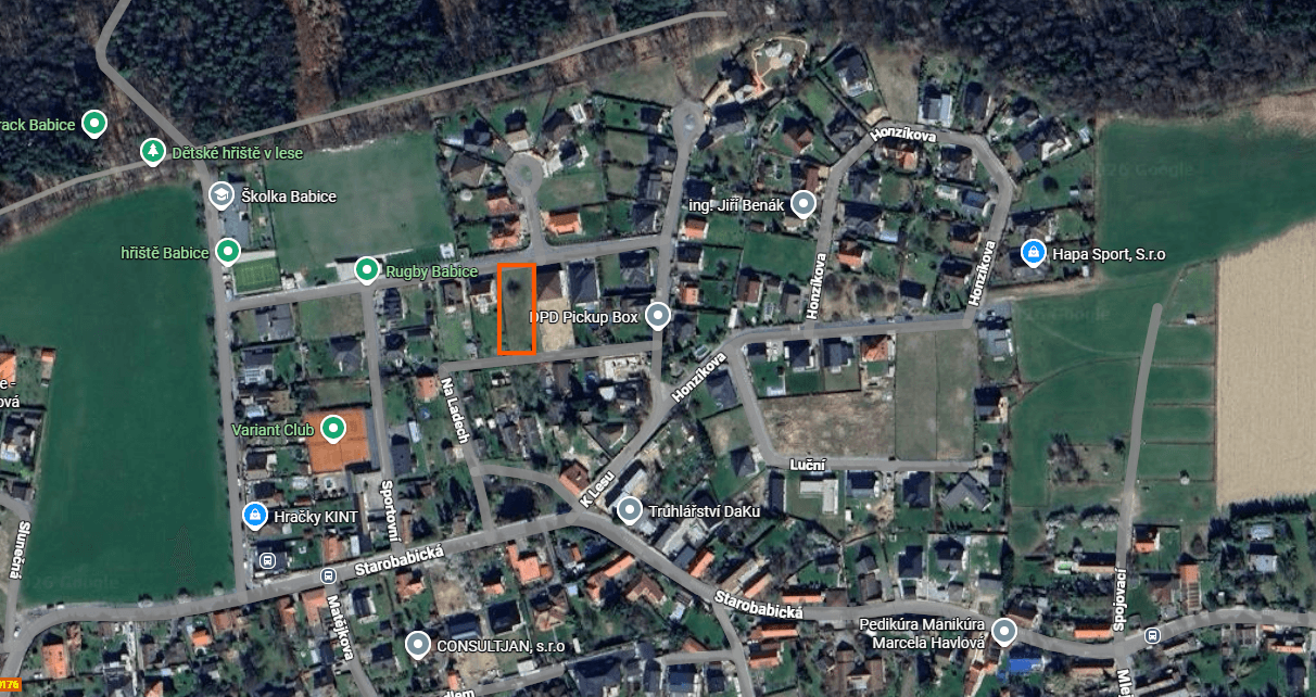 plot for sale, 1,091 m², Topolová, Babice, Středočeský Region plot for sale, 1,091 m², Topolová, Babice, Středočeský Region