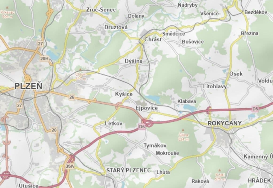 plot for sale, 7,230 m², Rokycany, Plzeňský Region plot for sale, 7,230 m², Rokycany, Plzeňský Region