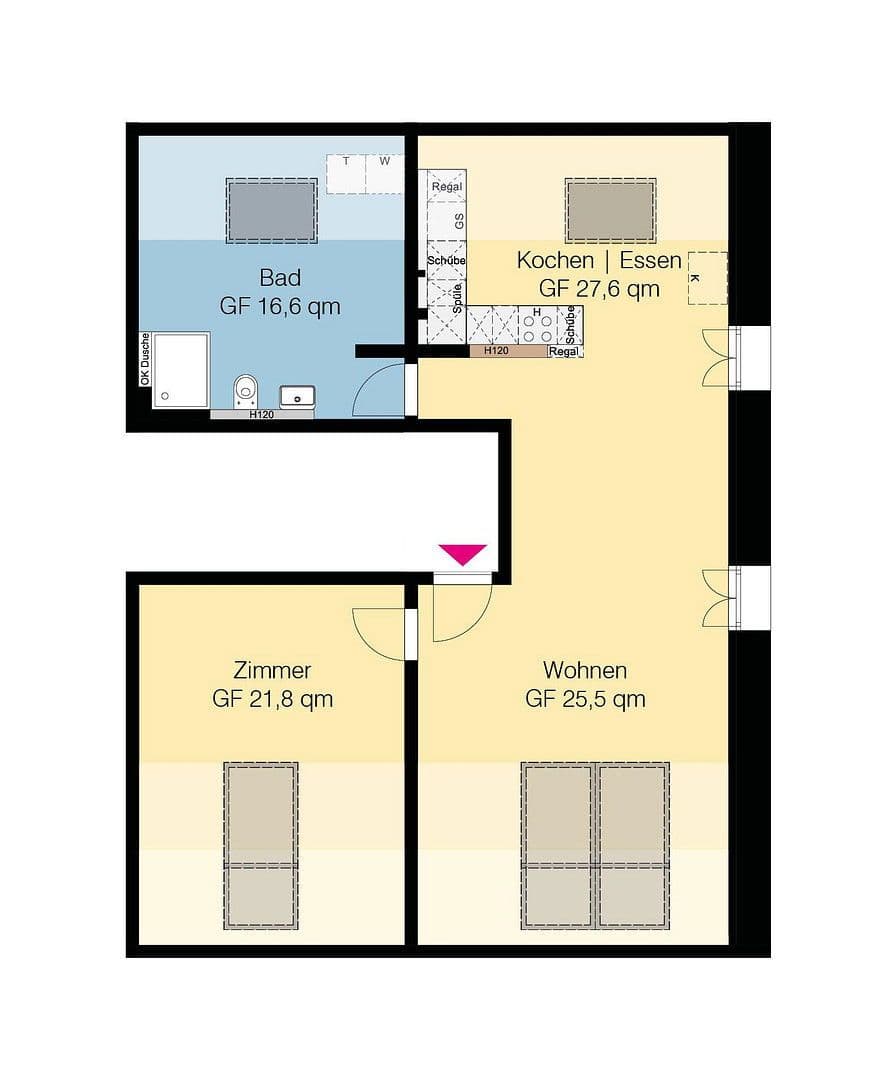 3 bedroom flat to rent, 69 m², Am Küsterberg 6A, Wolfsburg Ehmen, Lower Saxony 3 bedroom flat to rent, 69 m², Am Küsterberg 6A, Wolfsburg Ehmen, Lower Saxony