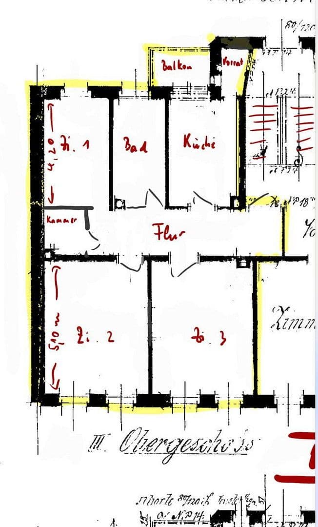 3 bedroom flat to rent, 92 m², Ritterstraße 15, Chemnitz, Saxony 3 bedroom flat to rent, 92 m², Ritterstraße 15, Chemnitz, Saxony