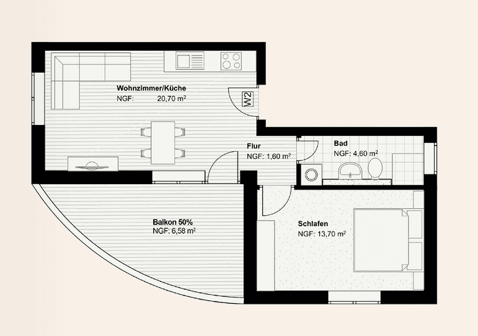 2 bedroom flat for sale, 48 m², Friedrichstr. 12, Biebertal, Hesse 2 bedroom flat for sale, 48 m², Friedrichstr. 12, Biebertal, Hesse