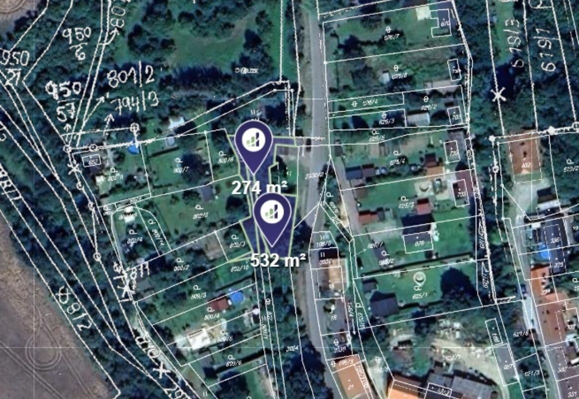 plot for sale, 806 m², Dubá, Liberecký Region plot for sale, 806 m², Dubá, Liberecký Region