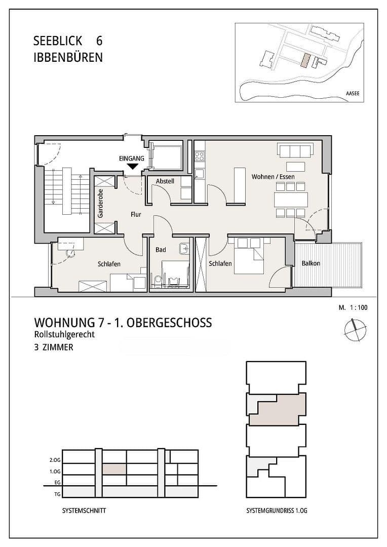 3 bedroom flat to rent, 87 m², Seeblick 6a, Ibbenbüren, North Rhine-Westphalia 3 bedroom flat to rent, 87 m², Seeblick 6a, Ibbenbüren, North Rhine-Westphalia