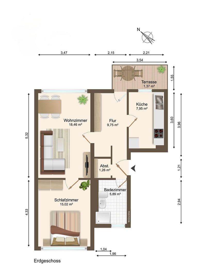 2 bedroom flat to rent, 63 m², Am Unterhorstweg 18, Magdeburg, Saxony-Anhalt 2 bedroom flat to rent, 63 m², Am Unterhorstweg 18, Magdeburg, Saxony-Anhalt