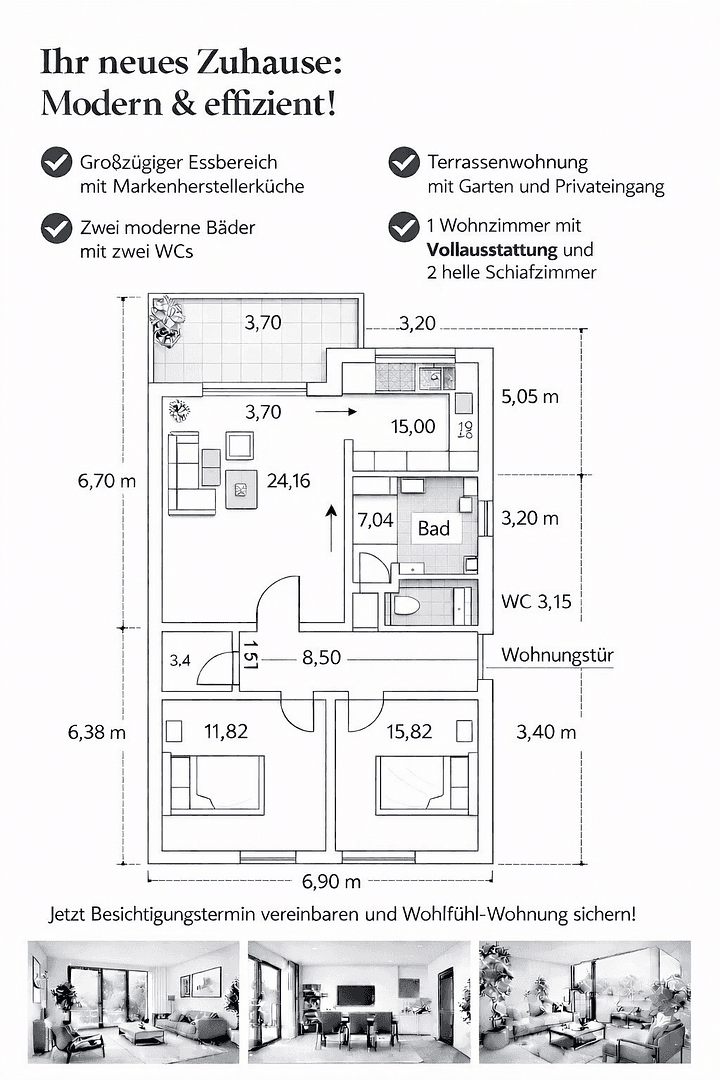 2 bedroom with open-plan kitchen flat for sale, 90 m², Steinenbronn, Baden-Württemberg 2 bedroom with open-plan kitchen flat for sale, 90 m², Steinenbronn, Baden-Württemberg