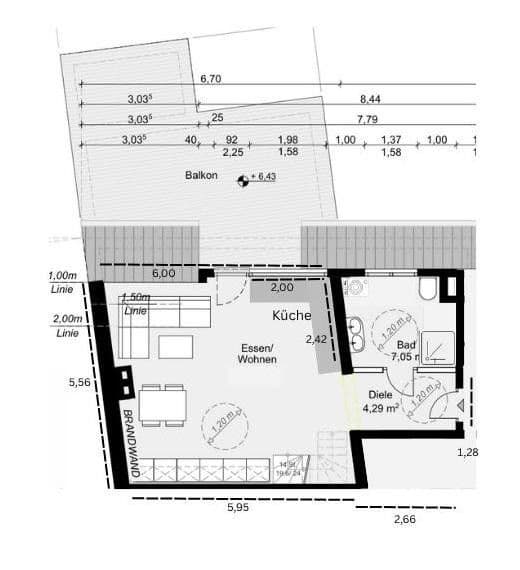 1 bedroom with open-plan kitchen flat to rent, 65 m², Ortshofstr. 38-40, Hürth, North Rhine-Westphalia 1 bedroom with open-plan kitchen flat to rent, 65 m², Ortshofstr. 38-40, Hürth, North Rhine-Westphalia