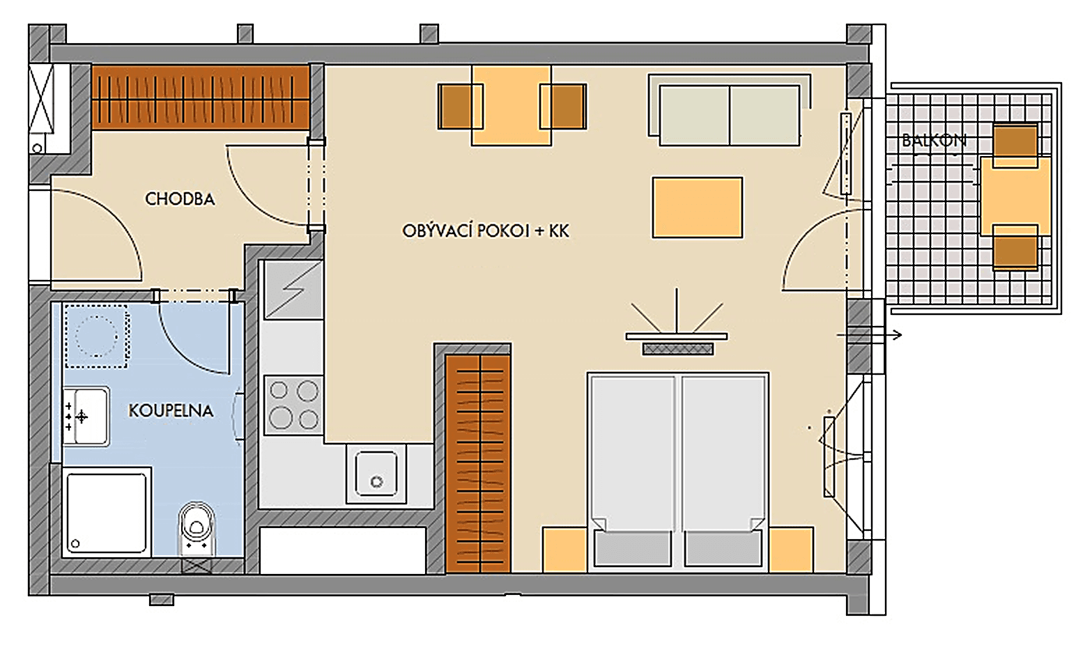 Studio flat to rent, 38 m², Nádražní, Kralupy nad Vltavou, Středočeský Region Studio flat to rent, 38 m², Nádražní, Kralupy nad Vltavou, Středočeský Region