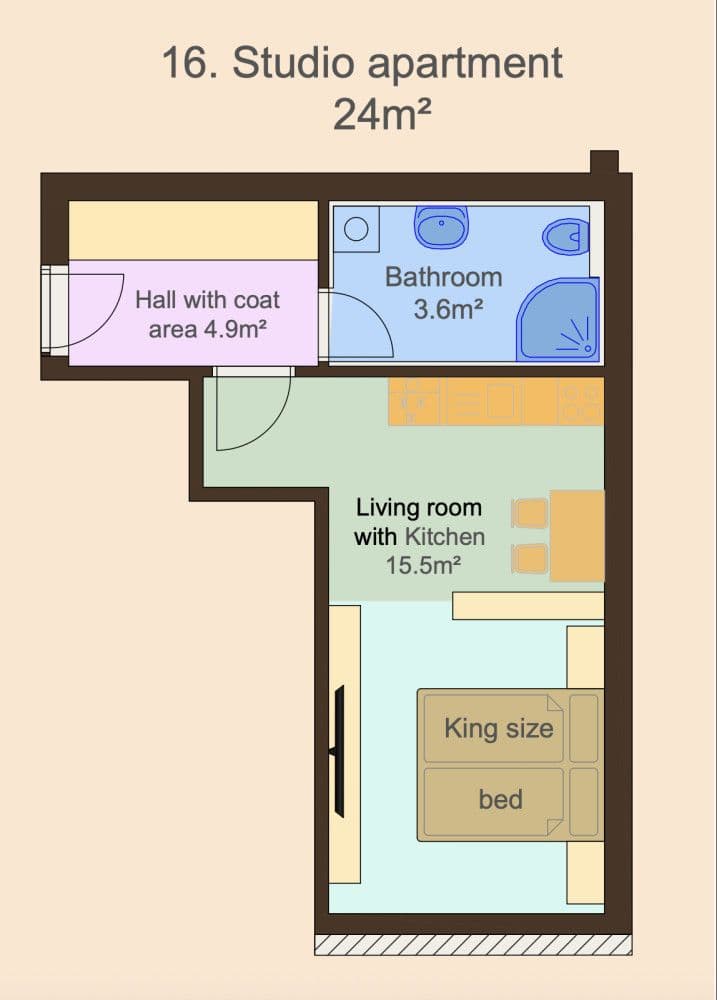 flat to rent, 24 m², Zbraslavská, Prague, Prague flat to rent, 24 m², Zbraslavská, Prague, Prague