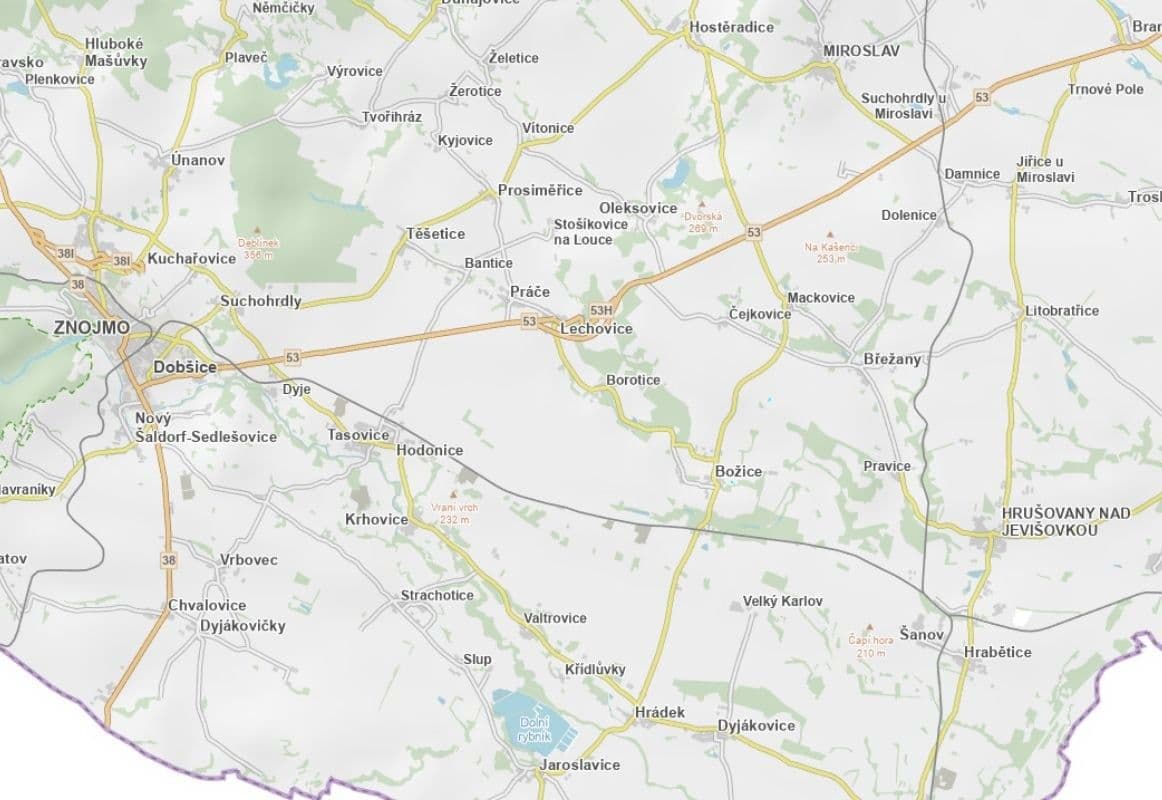 plot for sale, 1,980 m², Božice, Jihomoravský Region plot for sale, 1,980 m², Božice, Jihomoravský Region