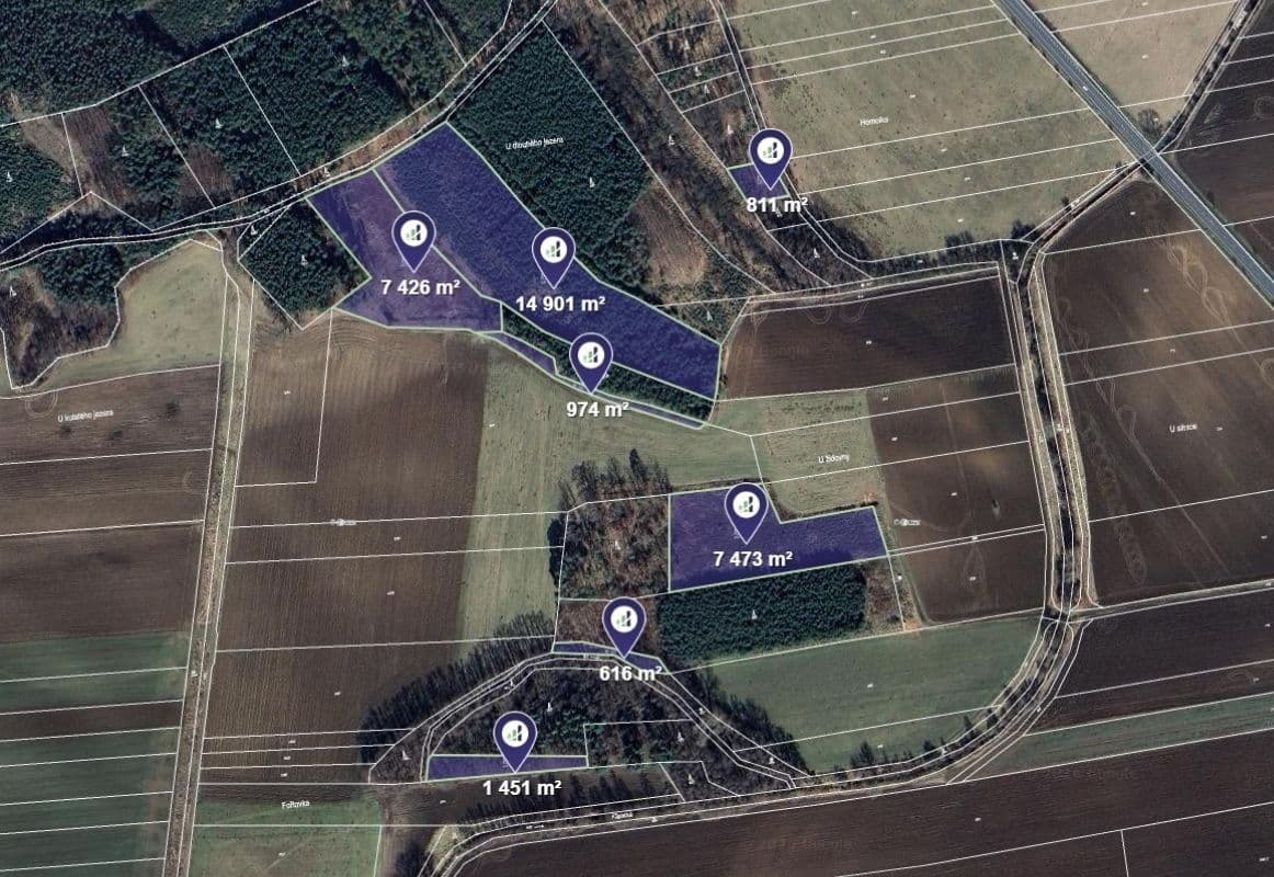 plot for sale, 85,678 m², Oseček, Středočeský Region plot for sale, 85,678 m², Oseček, Středočeský Region