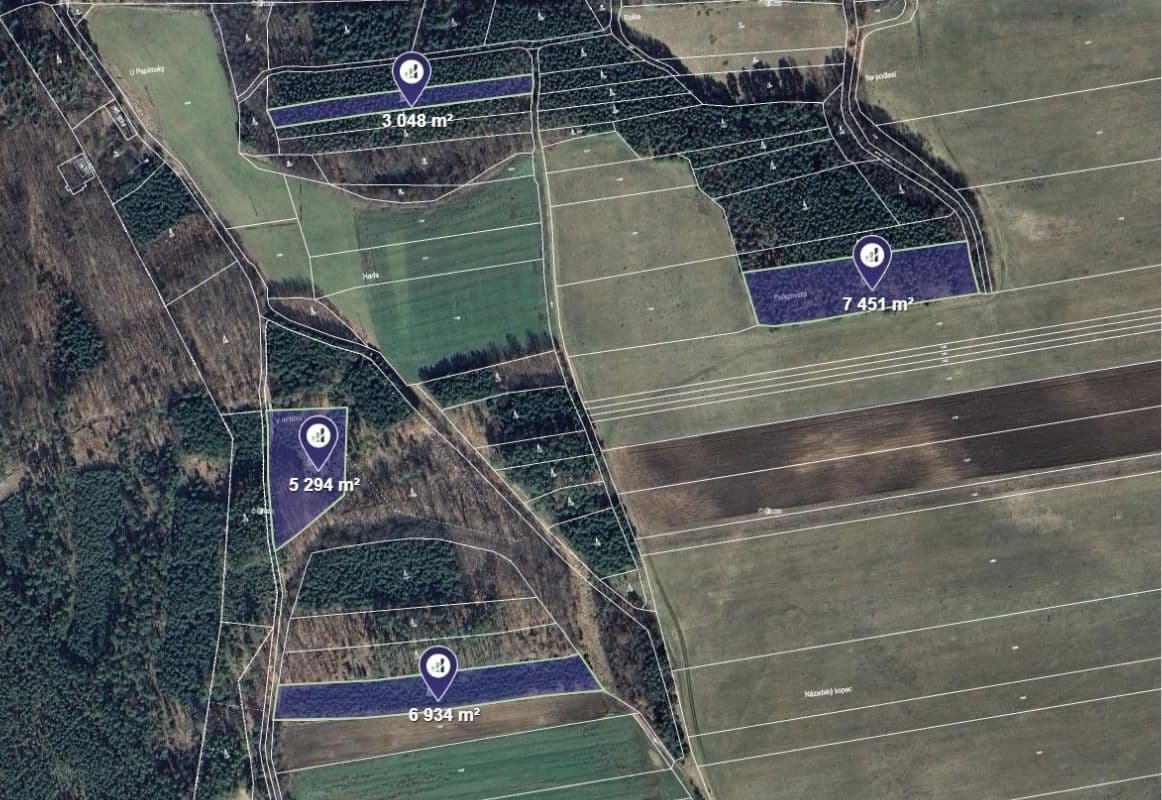 plot for sale, 85,678 m², Oseček, Středočeský Region plot for sale, 85,678 m², Oseček, Středočeský Region