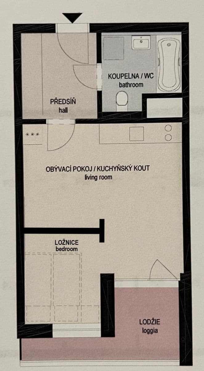 1 bedroom with open-plan kitchen flat for sale, 38 m², Olgy Havlové, Prague, Prague 1 bedroom with open-plan kitchen flat for sale, 38 m², Olgy Havlové, Prague, Prague