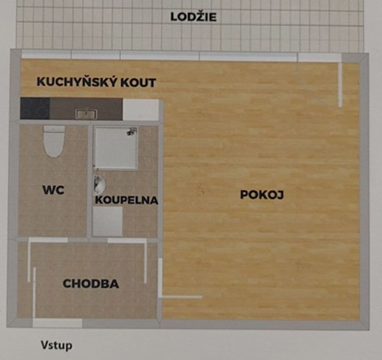 Studio flat for sale, 28 m², K Sadu, Prague, Prague Studio flat for sale, 28 m², K Sadu, Prague, Prague
